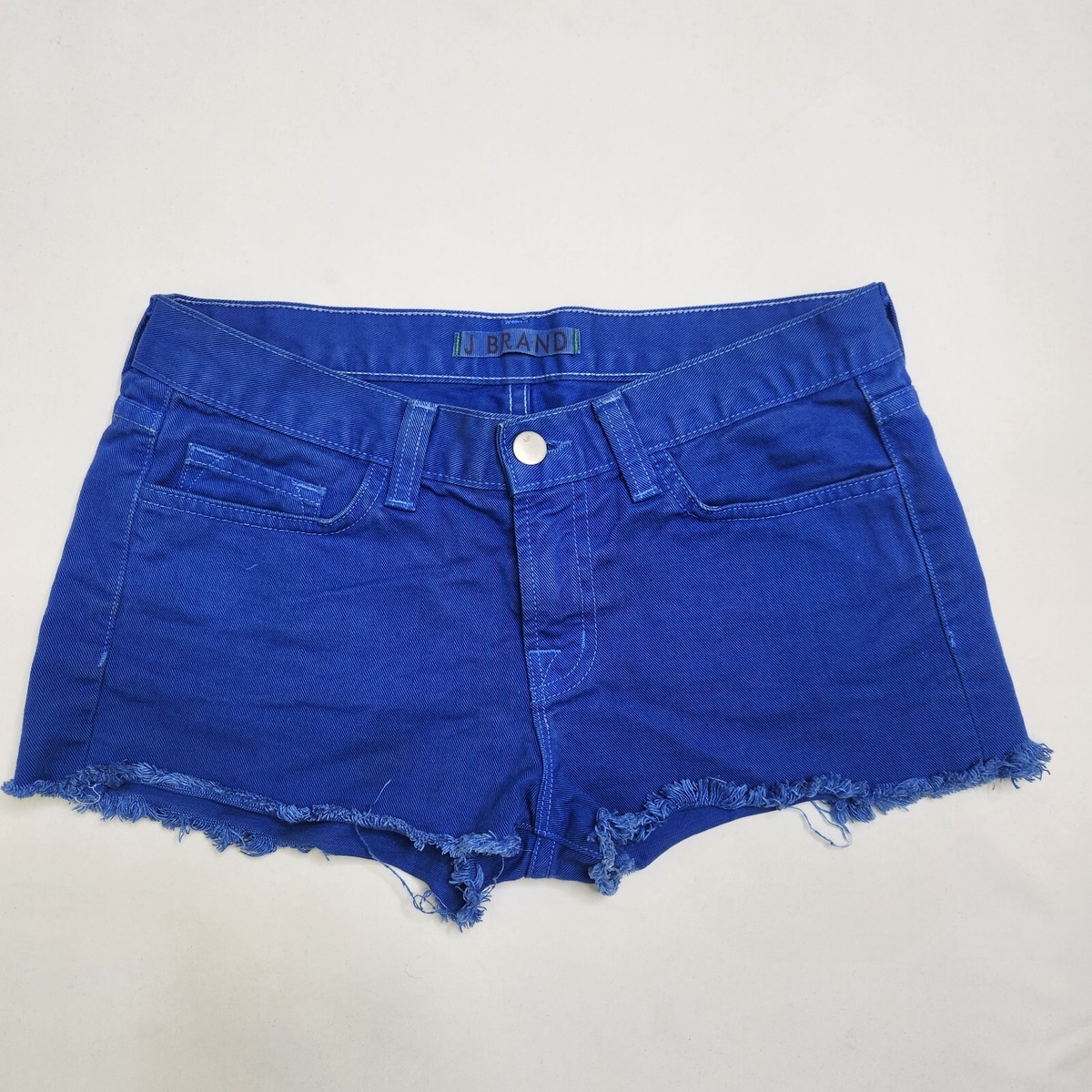 J BRAND Women Size 25 Blue Cut-Off Raw Hem Denim Shorts C7