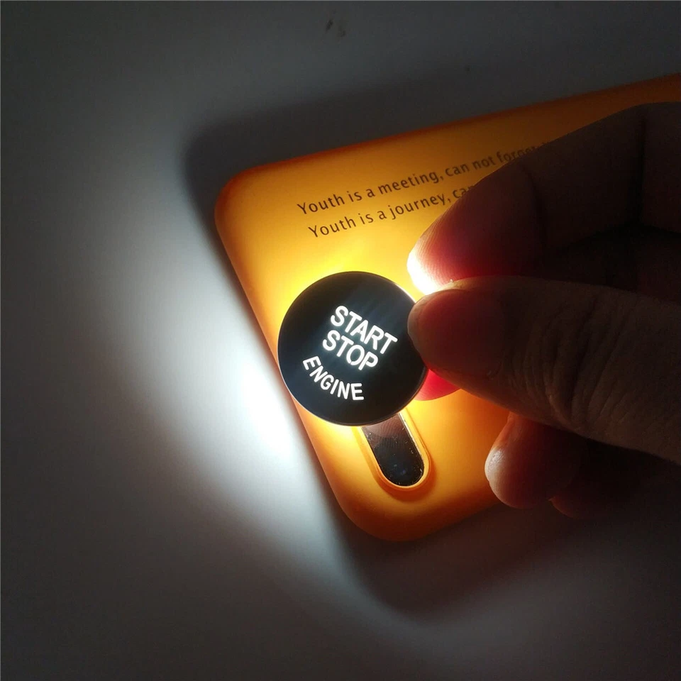 Cubierta de interruptor de botón de motor de parada de arranque negra para BMW 540i 525i 528i 530i 535i Foto 3 de 3