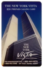 $20. New York Vista International Hilton Hotel & Twin Towers PROOF Phone Card