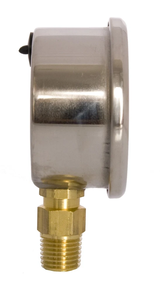 2" Oil Filled Pressure Gauge, SS Case, 1/4" NPT, Lower Mount, -30HG/0PSI - Image 2 of 4