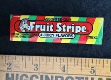 [ 1989 Fruit Stripe Gum Pack - Unopened / Vintage 1980s - Planters LifeSavers ]