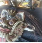 Vintage Hand-Carved Balinese Barong Wooden Mask – Hand Painted with Real Hair — photo 2