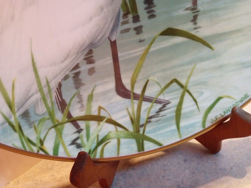 National Audubon Society 75th Anniversary Plate The Great Egrets 24K Gold W/Cirt - Picture 5 of 13