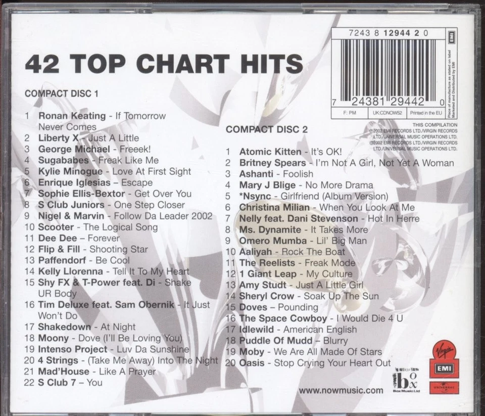 Various Artists Now That's What I Call Music! 52 Doppel-CD UK Virgin EMI 2002 - Bild 2 von 4