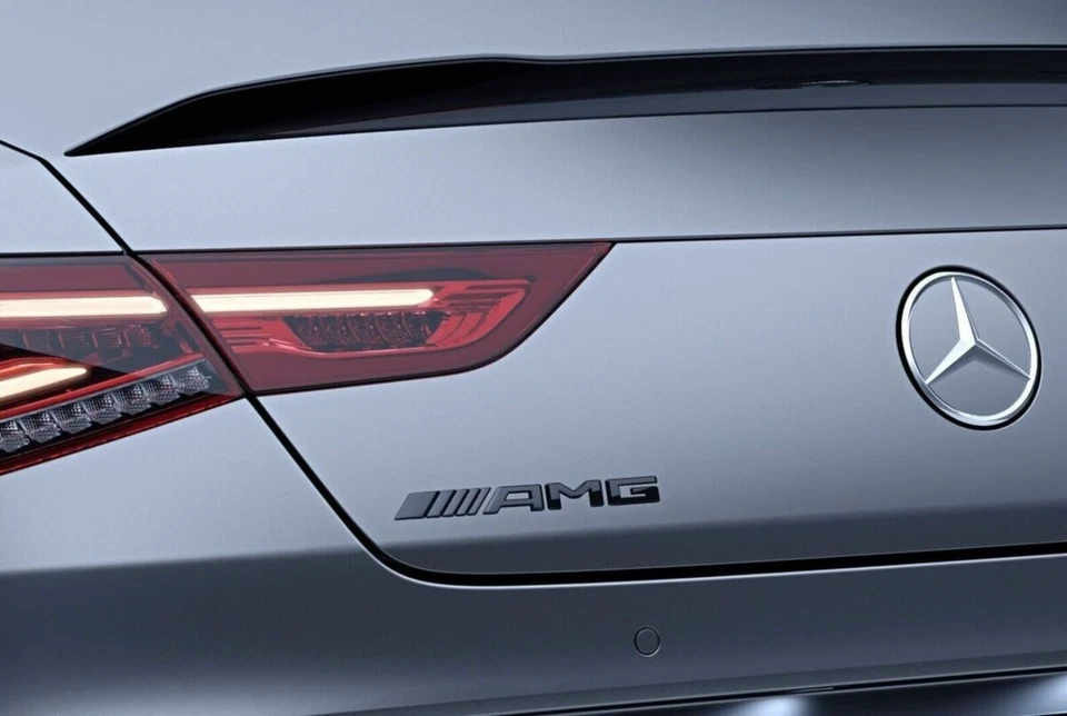 Mercedes AMG Logo Aufkleber Emblem Schriftzug Schwarz Glänzend für Heckklappe - Bild 3 von 4