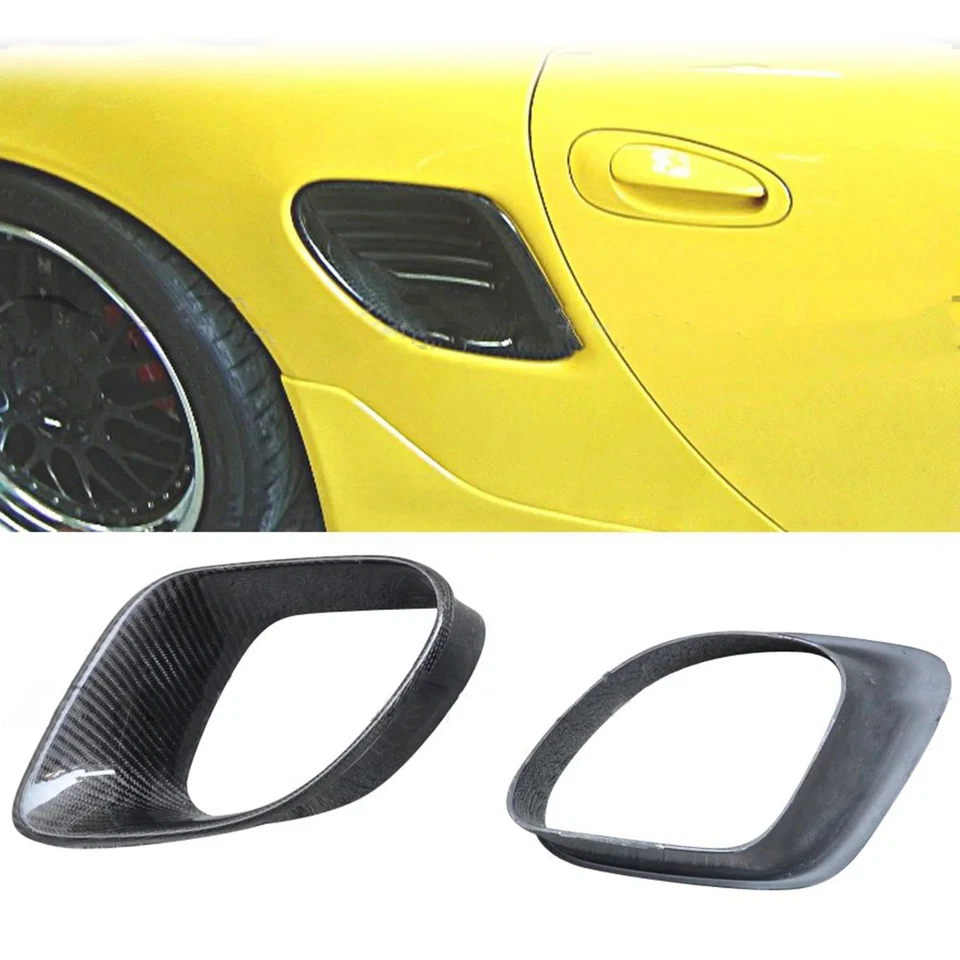 Guardabarros de ventilación lateral de fibra de carbono para Porsche 986 Boxster 2 puertas 1996-2004 Foto 4 de 4