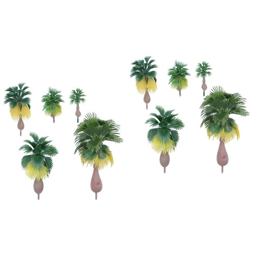 2 PCS Tropical Palm Model Tree Miniature Trees Gauge Train Sets Complete Green - Picture 11 of 12