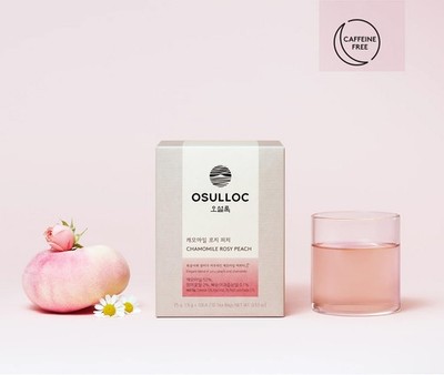 Osulloc Chamomile Rosy Peach Tea 10 Bags Caffeine-Free Herbal