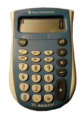 Texas Instruments TI-503SV Calculator 5 x3  Blue Tested / Works! 