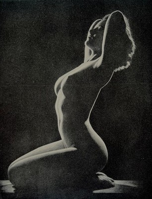 Aktstudie ''Figure-Low Key'' 1950 von Sanford L Hereford 1904-1944