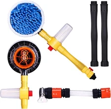 Wakauto Rotating Car Wash Brush - Cleaning Brush with Soap Dispenser and Hose...