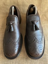 miu miu Men’s Dark Brown Leather Tassel Loafers Size UK 5.5 || US 6.5