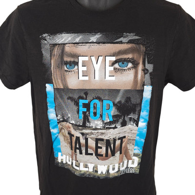 Hollywood T Shirt Mens Size Medium Black Eye For Talent Express