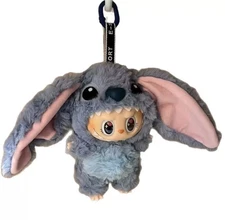 17 Cm Plush Doll Blue Color Stuffed Toy With Keychain