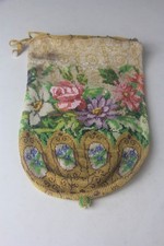 Antique 1920s Beaded Drawstring Purse