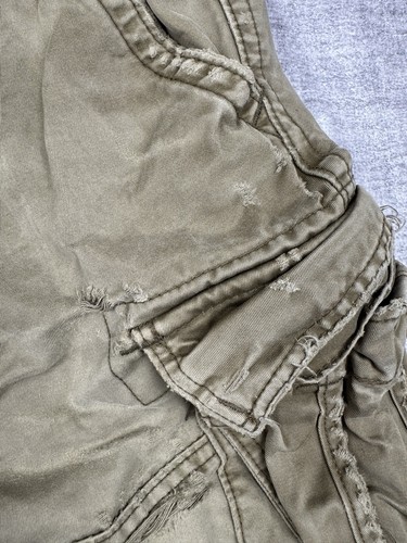 Abercrombie & Fitch Shorts Mens 32 Green Relaxed Cargo Adirondacks Vtg Y2K - Picture 5 of 13