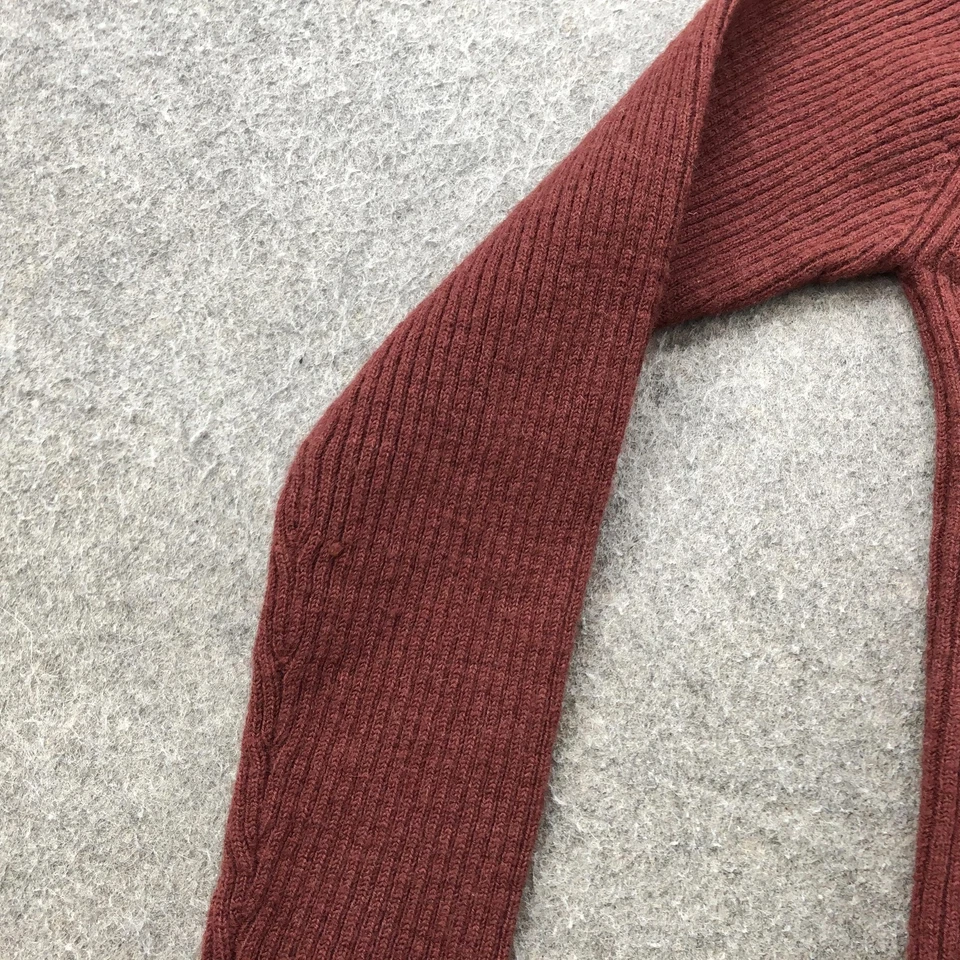 Burberry свитер девочек маленький бордовый шерсти ребристый насмешливый шеи наплечная кнопка - Изображение 4 из 4