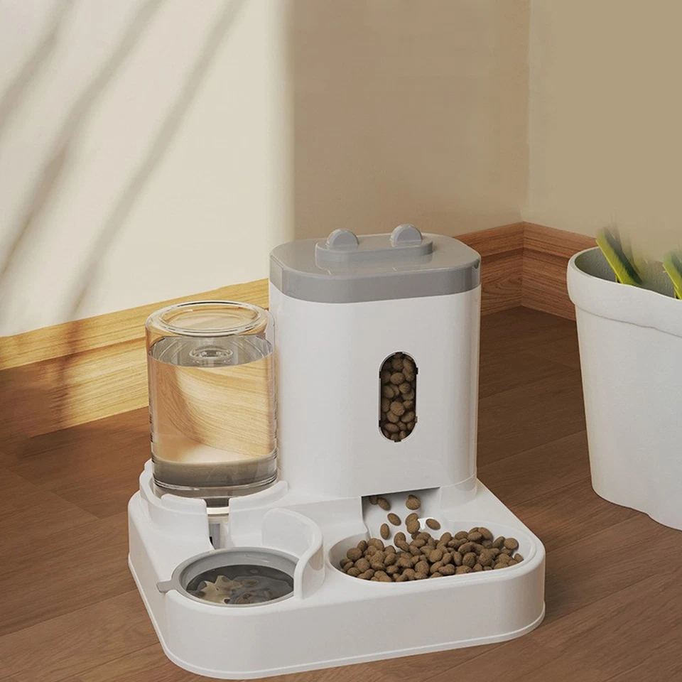 2 in 1 Katzenfutter Wasserspender Tiernapf mit integriertem Futter Wassernapf süß - Bild 3 von 4