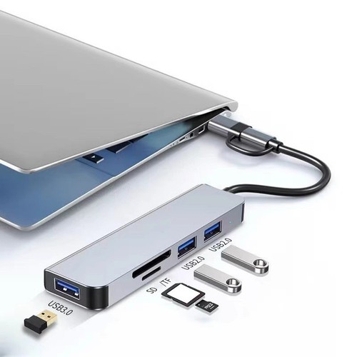 Station d'accueil USB3 0 Type C 45 ports lecteur de carte TF PD charge rapide - Photo 2 sur 14