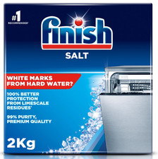 Finish, Dishwasher Salt, 2kg, Prevents Limescale and White Residue, Effective 3.13 per kilo