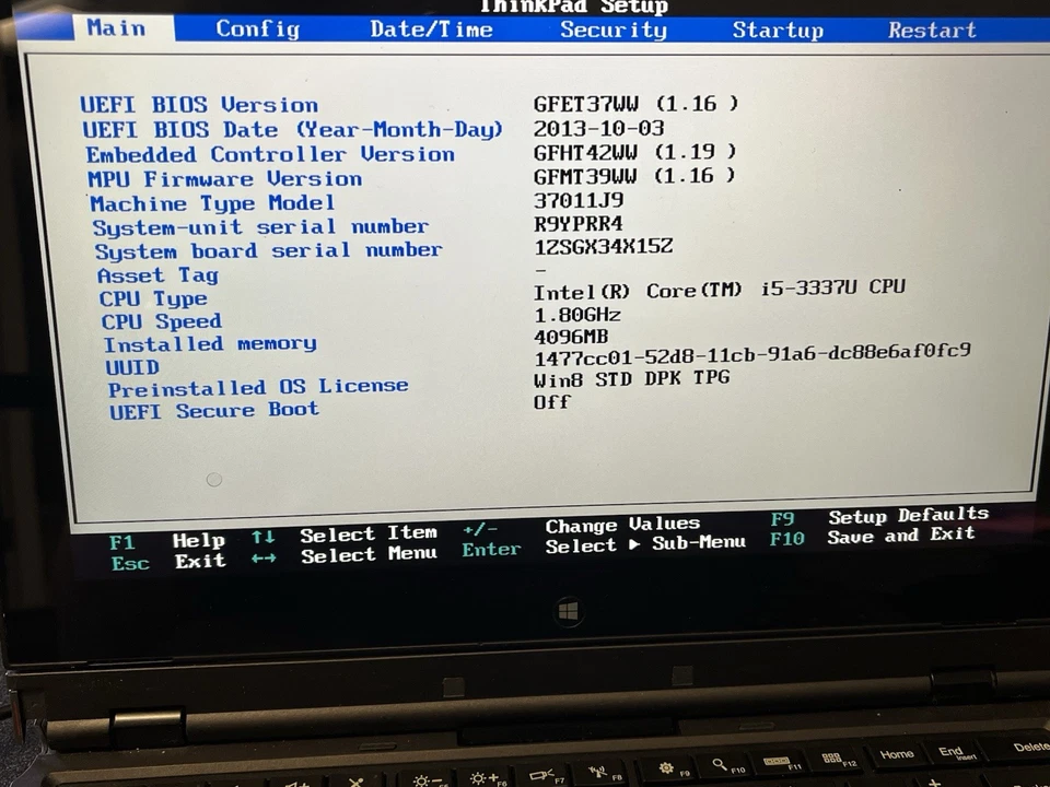Lenovo ThinkPad Helix Intel Core i5-3337U 1,80 GHz 4 GB Ram 256 GB SSD SIN OS #2 Foto 3 de 4