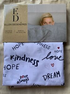 Ed Ellen Degeneres Always Kindness Love, Ellen Degeneres Shower Curtain