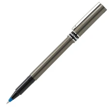 60027 uni-ball Deluxe Stick Roller Ball Pen, Micro Point, Blue, Pack of 1 Pen