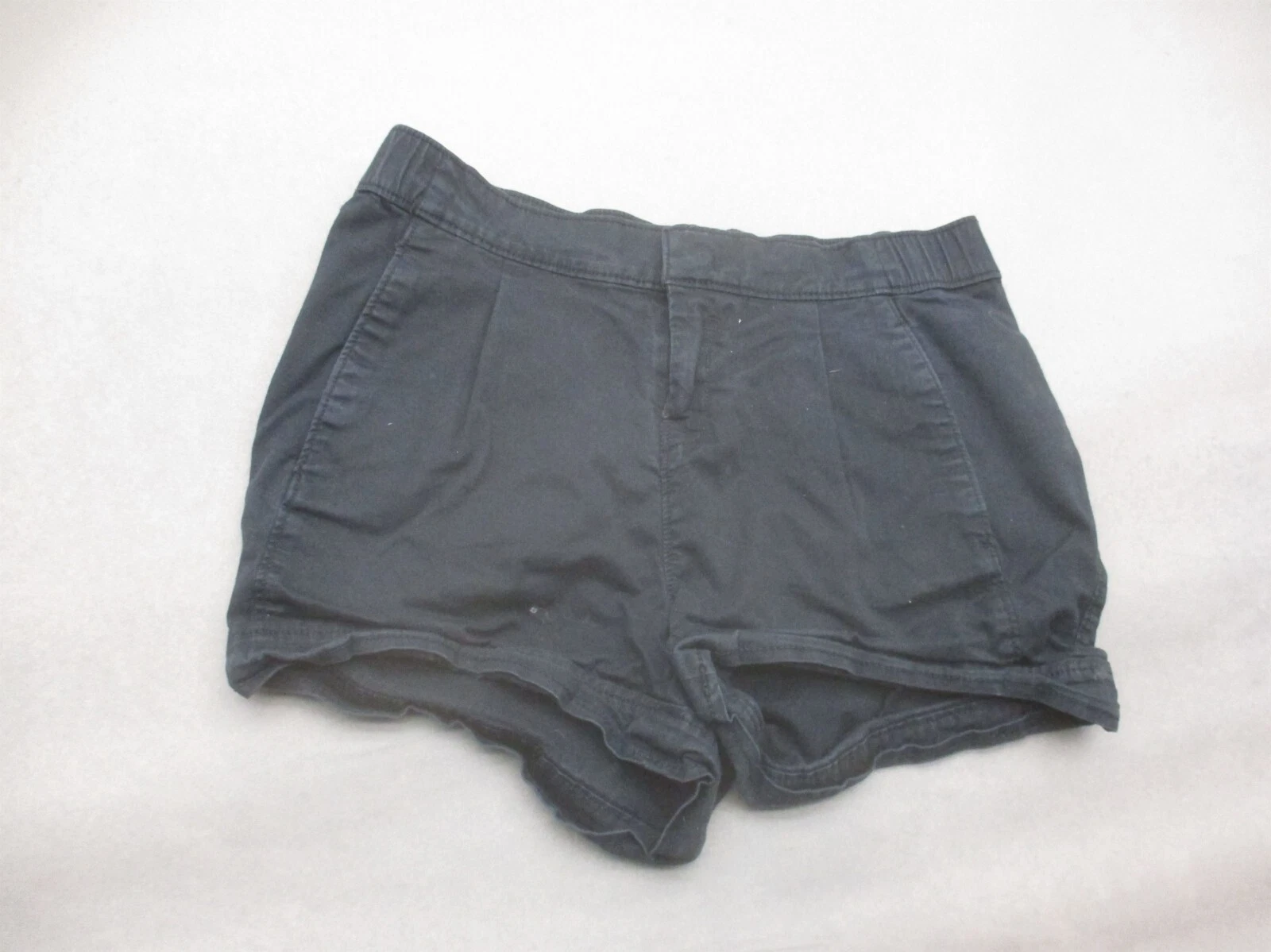 lole cotton blend zip fly pockets chino mini shorts