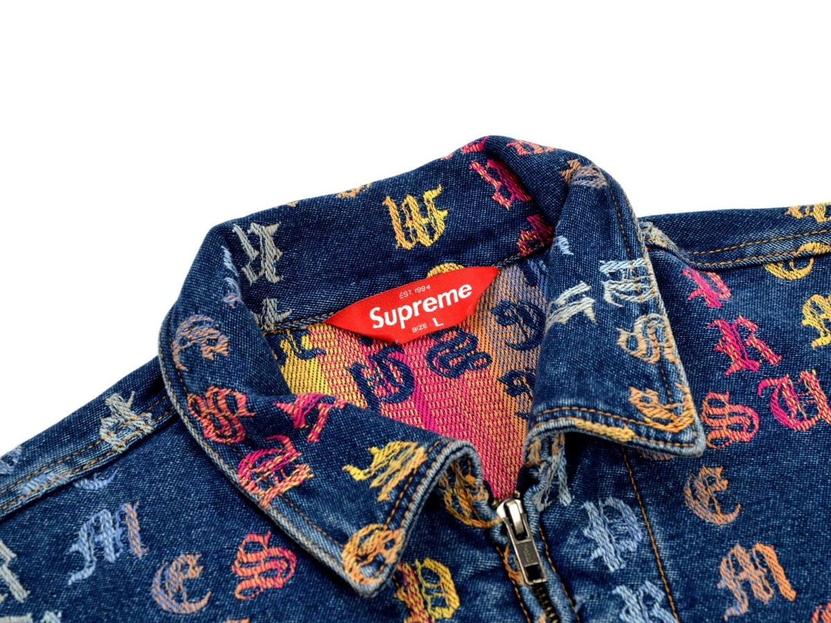 Supreme Gradient Jacquard Denim Work Jacket Size Large | eBay Supreme Gradient Jacquard Denim Work Jacket Size Large | eBay