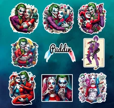 9 Joker and Harley Quinn Vinyl Stickers