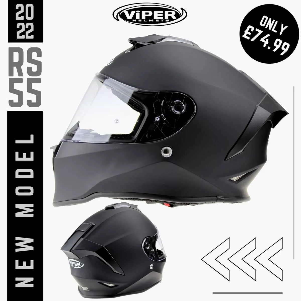 VIPER RS55 MOTO MOTOCICLETA INTEGRAL CASCO MOTO CARRERA PISTA