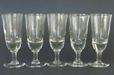 5 Verres à absinthe, forme mazagran, bistrot (2 intacts) - Photo 1/4