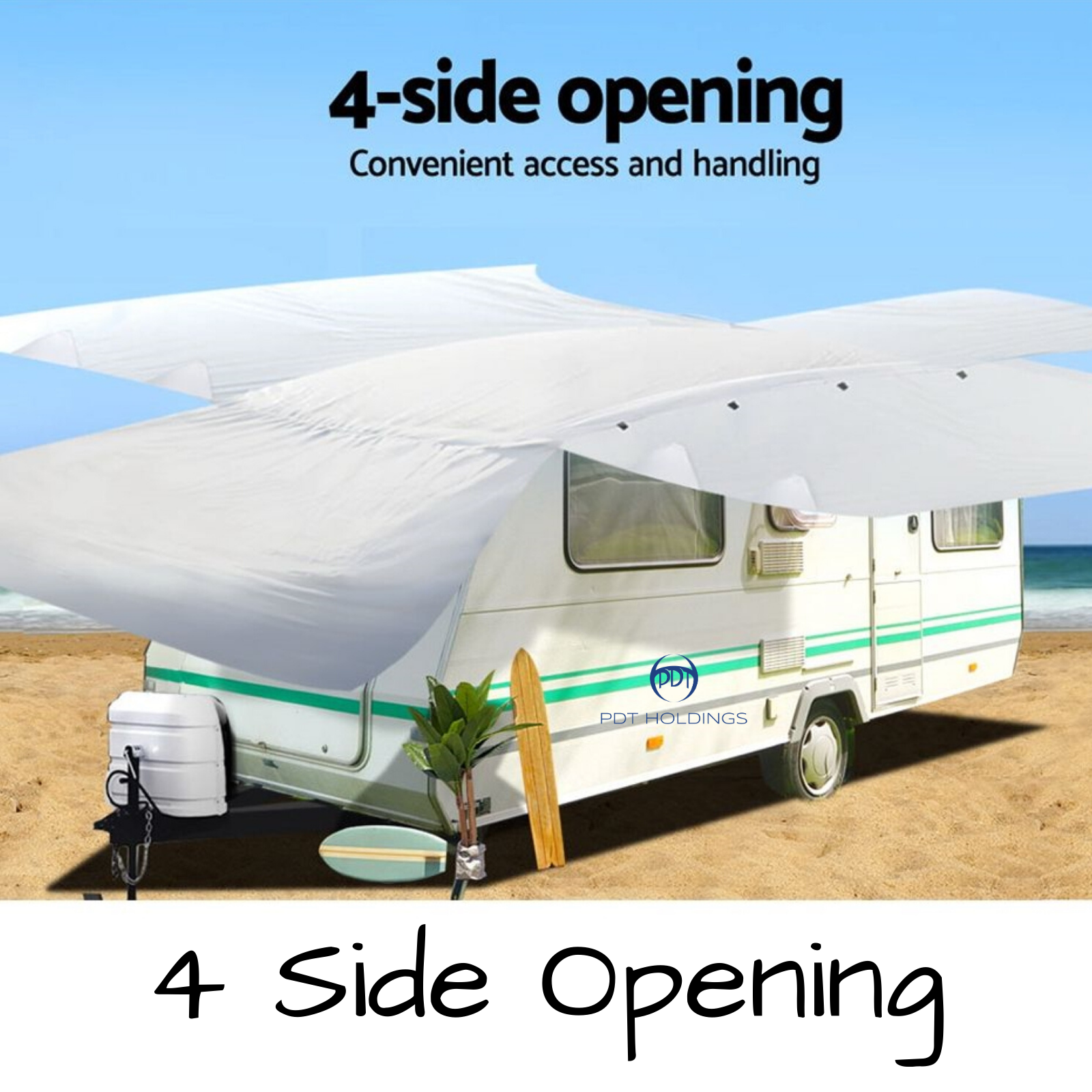 Caravan Cover Heavy Duty 1618ft 4 Layer Campervan Camper Pop Top UV eBay