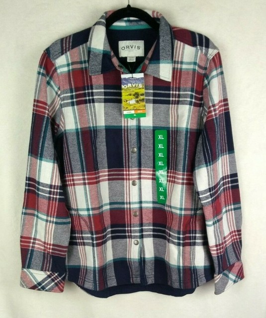 orvis womens fleece lined flannel shirt jacket