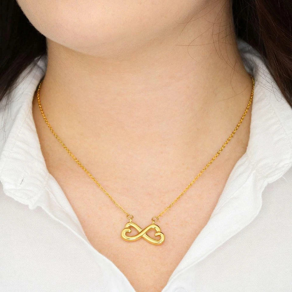 To My Daughter From Mom Birthday Gift - There For You + Infinity 3 Necklace - Image 4 of 4