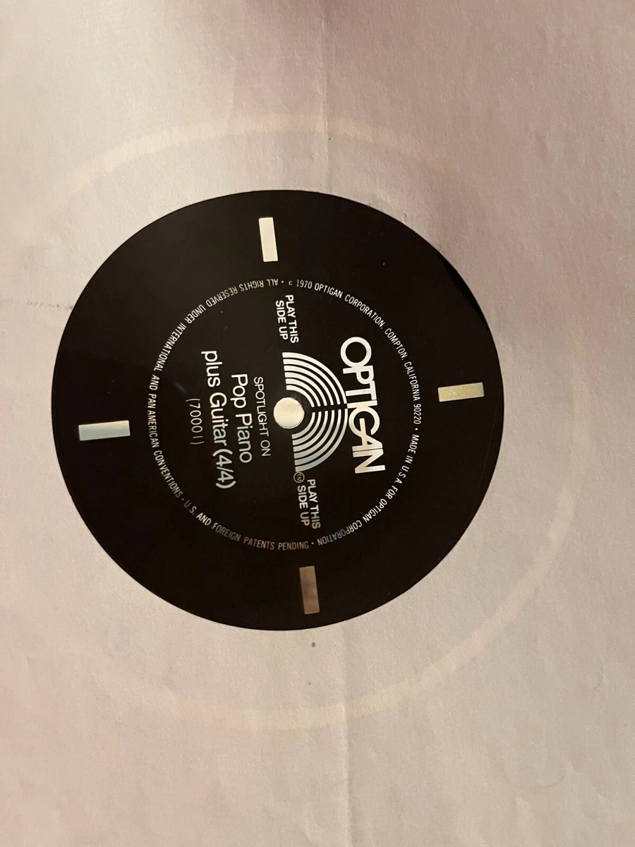 Optigan Organ Disc POPS PIANO PLUS GUITAR 1970 s Mattel 70001 eBay