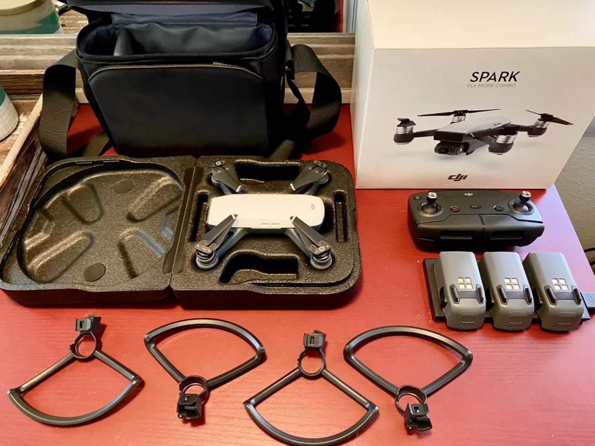 DJI Spark Fly More Combo 1080p Camera Drone - White (CP.PT.000899