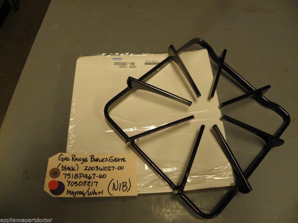 Maytag Gas Range Burner Grate (black) 2003W02700 7518P46760 Y05052