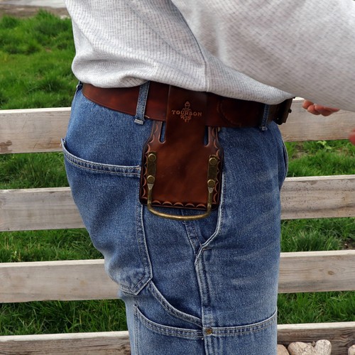 TOURBON Cuero Martillo Colgador Taladro Soporte Hacha Funda 3" Lazo de Cinturón Resistente - Imagen 15 de 24