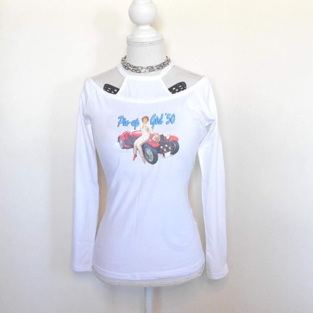 long sleeve t-shirt ロンT 00's y2k d.i.a Diesel Vintage Y2K Big Logo Long Sleeve Top T-Shirt Womens