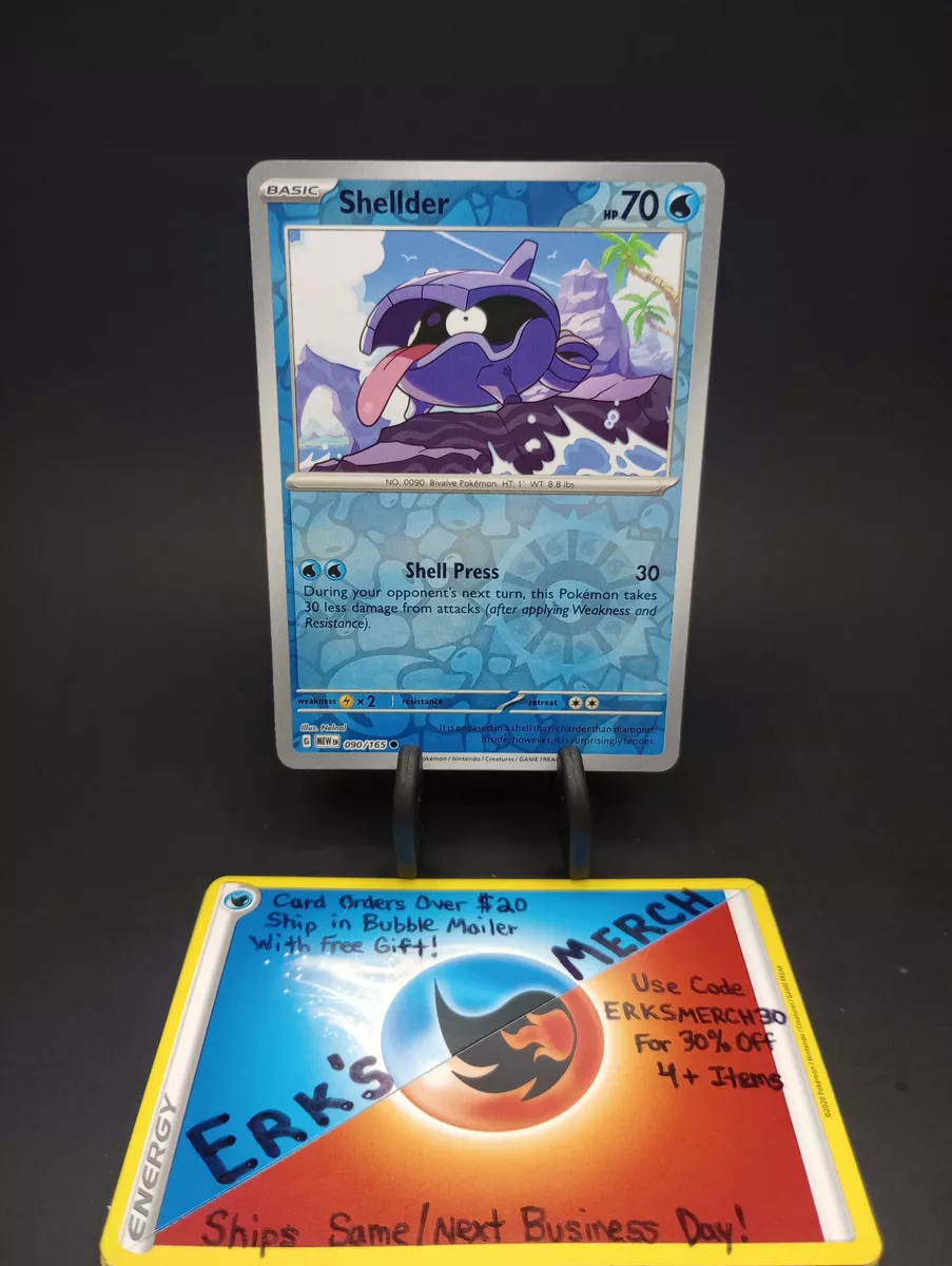 Shellder - 090/165 151 Common Pokemon - NM/MINT