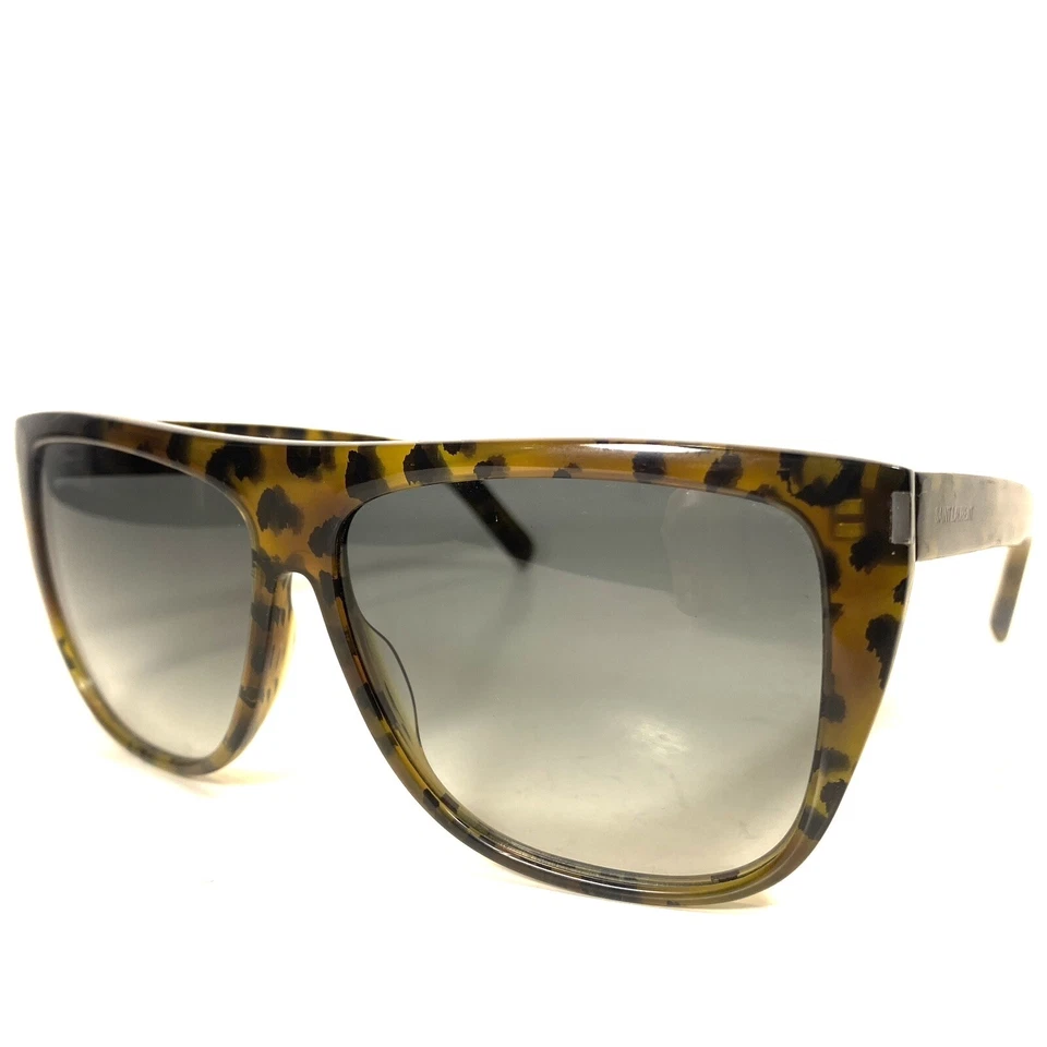 Gafas de sol SAINT LAURENT SL 1 007 escudo tortuga marrón (precio de venta sugerido por el fabricante 360 USD)