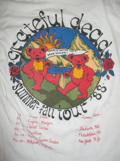 Grateful Dead 1989 FALL TOUR Tシャツ Vintage Grateful Dead 1989 Fall Tour Tree Of Life 2-Sided