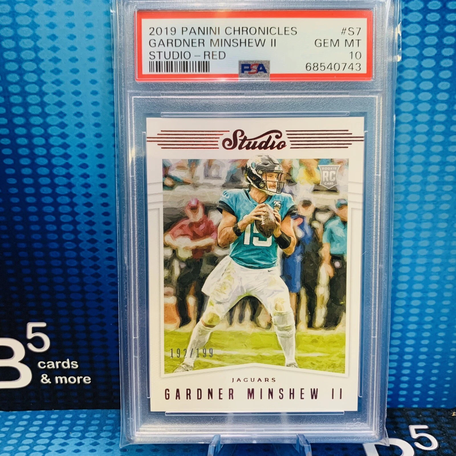 Gardner Minshew II Panini Chronicles Studio #S7 Red