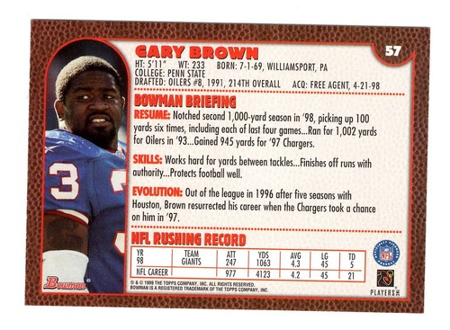 1999 Bowman Football Singles *You Pick* Base, Rookies, Parallel - Nrmt-Mt - Picture 109 of 501