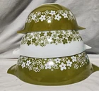 VINTAGE PYREX SPRING BLOSSOM #13 CINDERALLA 3 BOWL SET #442 443 444
