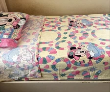 Flannel Minnie Mouse 3 pc Sheet Set for Twin Bed