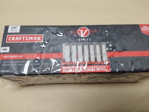 CRAFTSMAN V-SERIES Socket Set, Deep MM, 1/2" Drive, 13 Piece (CMMT17595V) - NEW - Picture 13 of 13