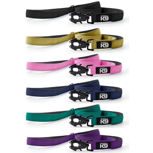 HugglePets Tactical K9 Dog Lead Endurance Padded Nylon Heavy Duty Pressure Clip