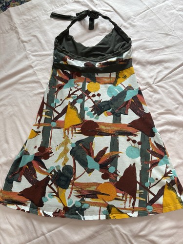 Patagonia Iliana Halter Midi Sport Summer Dress Womens M Organic Cotton - Picture 2 of 7